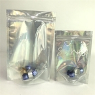 Özel Logo Zip Kilitli Çantalar Düz Holografik Film Mini Mylar Üç Yan Dükkan